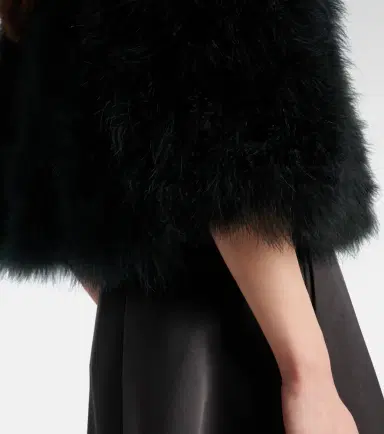 Yves Salomon Faux fur cape | Thumbnail 4 Yves Salomon Faux fur cape | Thumbnail 4