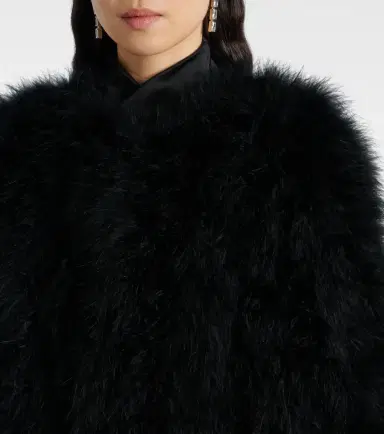Yves Salomon Faux fur cape | Thumbnail 5 Yves Salomon Faux fur cape | Thumbnail 5