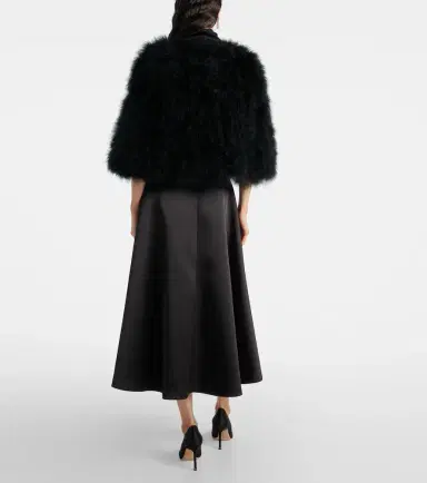 Yves Salomon Faux fur cape | Thumbnail 6 Yves Salomon Faux fur cape | Thumbnail 6