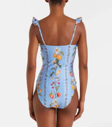 Agua by Agua Bendita Ajonjoli printed ruffled swimsuit | Thumbnail 2 Agua by Agua Bendita Ajonjoli printed ruffled swimsuit | Thumbnail 2