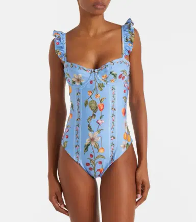 Agua by Agua Bendita Ajonjoli printed ruffled swimsuit | Thumbnail 3 Agua by Agua Bendita Ajonjoli printed ruffled swimsuit | Thumbnail 3