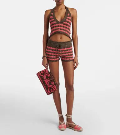 Valentino Striped knitted cotton crop top | Thumbnail 2 Valentino Striped knitted cotton crop top | Thumbnail 2