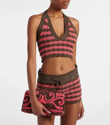Valentino Striped knitted cotton crop top | Thumbnail 5 Valentino Striped knitted cotton crop top | Thumbnail 5