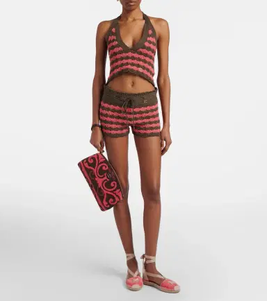 Valentino Striped knitted cotton shorts | Thumbnail 2 Valentino Striped knitted cotton shorts | Thumbnail 2