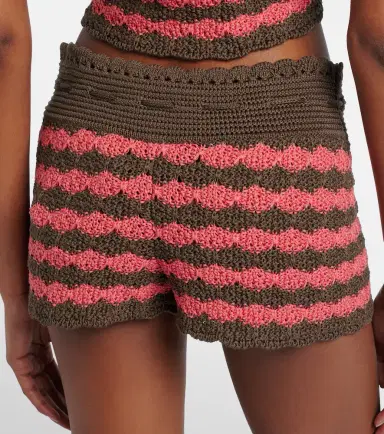 Valentino Striped knitted cotton shorts | Thumbnail 5 Valentino Striped knitted cotton shorts | Thumbnail 5