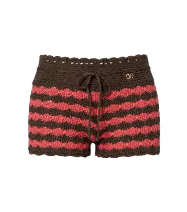 Valentino Striped knitted cotton shorts | Thumbnail 1 Valentino Striped knitted cotton shorts | Thumbnail 1