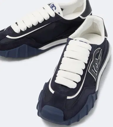 Dolce & Gabbana DG suede-trimmed canvas sneakers | Thumbnail 3 Dolce & Gabbana DG suede-trimmed canvas sneakers | Thumbnail 3
