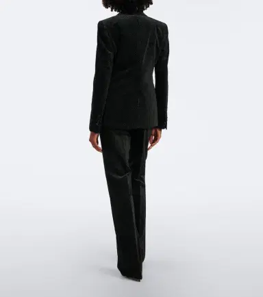 Tom Ford Polka-dot cotton velvet straight pants | Thumbnail 4 Tom Ford Polka-dot cotton velvet straight pants | Thumbnail 4