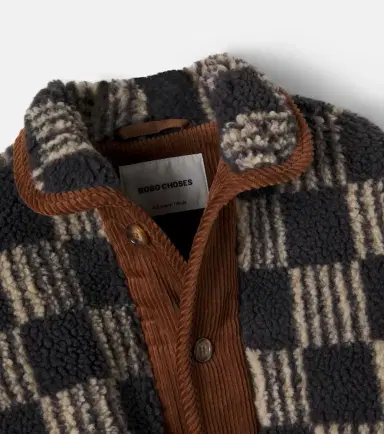 Bobo Choses Almost Moiré checked cotton teddy jacket | Thumbnail 2 Bobo Choses Almost Moiré checked cotton teddy jacket | Thumbnail 2