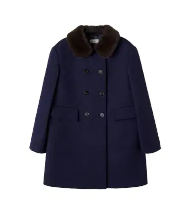 Gucci Kids Teddy-trimmed wool-blend coat | Thumbnail 1 Gucci Kids Teddy-trimmed wool-blend coat | Thumbnail 1