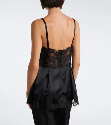 Dolce & Gabbana Lace-trimmed silk and cotton-blend romper | Thumbnail 5 Dolce & Gabbana Lace-trimmed silk and cotton-blend romper | Thumbnail 5