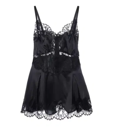 Dolce & Gabbana Lace-trimmed silk and cotton-blend romper | Thumbnail 1 Dolce & Gabbana Lace-trimmed silk and cotton-blend romper | Thumbnail 1