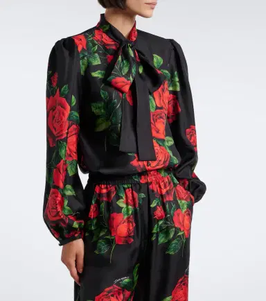 Dolce & Gabbana Floral silk satin blouse | Thumbnail 2 Dolce & Gabbana Floral silk satin blouse | Thumbnail 2