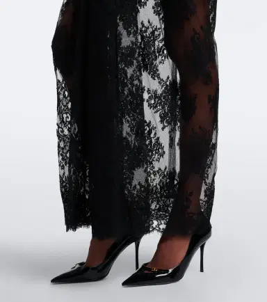 Dolce & Gabbana Gathered cotton-blend lace maxi dress | Thumbnail 4 Dolce & Gabbana Gathered cotton-blend lace maxi dress | Thumbnail 4