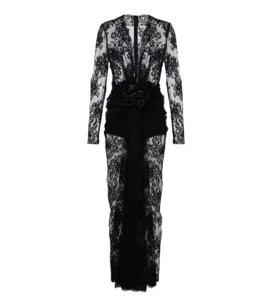 Dolce & Gabbana Gathered cotton-blend lace maxi dress | Thumbnail 1 Dolce & Gabbana Gathered cotton-blend lace maxi dress | Thumbnail 1
