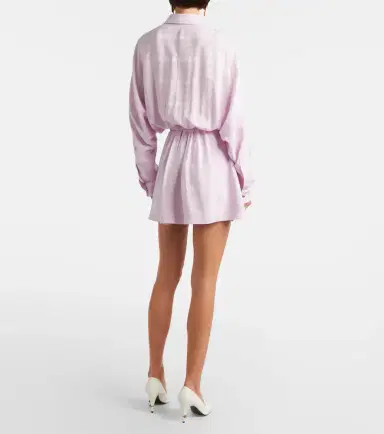 Versace Medusa silk crêpe satin shirt dress | Thumbnail 2 Versace Medusa silk crêpe satin shirt dress | Thumbnail 2