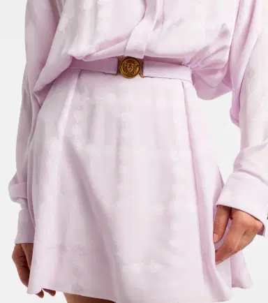 Versace Medusa silk crêpe satin shirt dress | Thumbnail 3 Versace Medusa silk crêpe satin shirt dress | Thumbnail 3