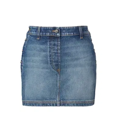 Versace Faded denim miniskirt | Thumbnail 1 Versace Faded denim miniskirt | Thumbnail 1