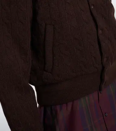 Polo Ralph Lauren Cable-knit wool and cashmere bomber jacket | Thumbnail 2 Polo Ralph Lauren Cable-knit wool and cashmere bomber jacket | Thumbnail 2