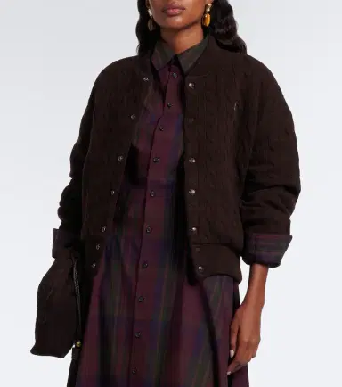 Polo Ralph Lauren Cable-knit wool and cashmere bomber jacket | Thumbnail 3 Polo Ralph Lauren Cable-knit wool and cashmere bomber jacket | Thumbnail 3