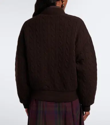 Polo Ralph Lauren Cable-knit wool and cashmere bomber jacket | Thumbnail 4 Polo Ralph Lauren Cable-knit wool and cashmere bomber jacket | Thumbnail 4