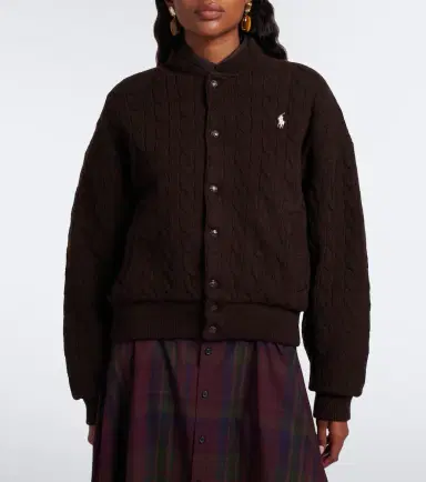 Polo Ralph Lauren Cable-knit wool and cashmere bomber jacket | Thumbnail 7 Polo Ralph Lauren Cable-knit wool and cashmere bomber jacket | Thumbnail 7