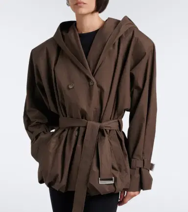 Magda Butrym Belted hooded cotton jacket | Thumbnail 2 Magda Butrym Belted hooded cotton jacket | Thumbnail 2