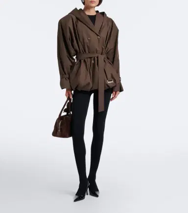 Magda Butrym Belted hooded cotton jacket | Thumbnail 4 Magda Butrym Belted hooded cotton jacket | Thumbnail 4