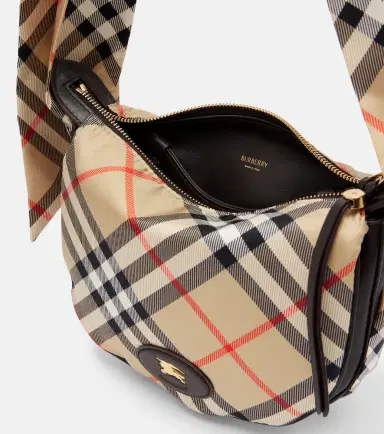 Burberry Check silk twill shoulder bag | Thumbnail 3 Burberry Check silk twill shoulder bag | Thumbnail 3