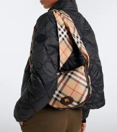 Burberry Check silk twill shoulder bag | Thumbnail 5 Burberry Check silk twill shoulder bag | Thumbnail 5
