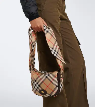 Burberry Check silk twill shoulder bag | Thumbnail 6 Burberry Check silk twill shoulder bag | Thumbnail 6