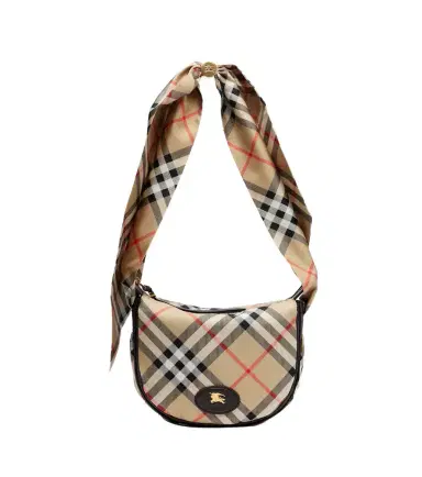 Burberry Check silk twill shoulder bag | Thumbnail 1 Burberry Check silk twill shoulder bag | Thumbnail 1