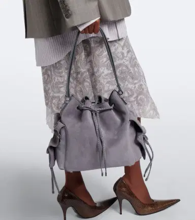 Acne Studios Multipocket Medium suede bucket bag | Thumbnail 5 Acne Studios Multipocket Medium suede bucket bag | Thumbnail 5