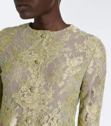 Saint Laurent Silk-trimmed lace minidress | Thumbnail 2 Saint Laurent Silk-trimmed lace minidress | Thumbnail 2