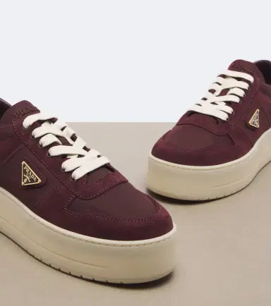 Prada Downtown Bold Re-Nylon and suede sneakers | Thumbnail 3 Prada Downtown Bold Re-Nylon and suede sneakers | Thumbnail 3