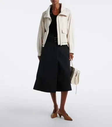 Loewe Belted cotton-blend midi skirt | Thumbnail 4 Loewe Belted cotton-blend midi skirt | Thumbnail 4