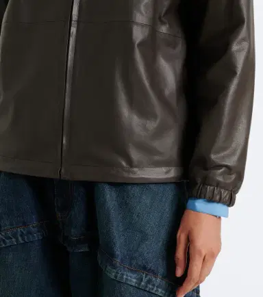 Loewe Scarf-detail leather jacket | Thumbnail 2 Loewe Scarf-detail leather jacket | Thumbnail 2