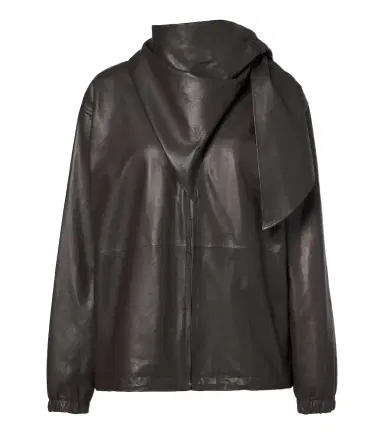 Loewe Scarf-detail leather jacket | Thumbnail 1 Loewe Scarf-detail leather jacket | Thumbnail 1