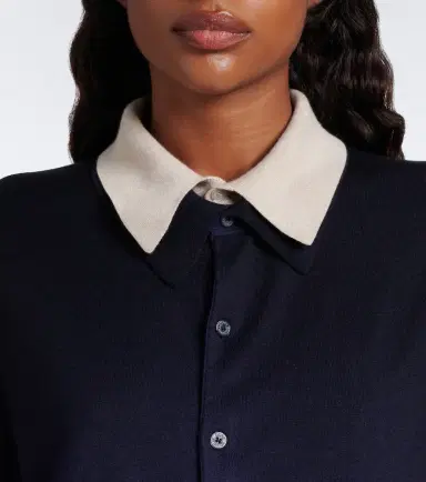 Acne Studios Silk, wool, and cashmere polo sweater | Thumbnail 8 Acne Studios Silk, wool, and cashmere polo sweater | Thumbnail 8