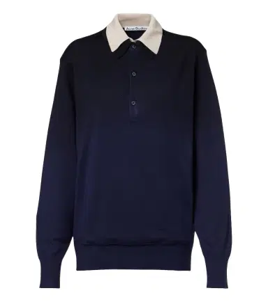 Acne Studios Silk, wool, and cashmere polo sweater | Thumbnail 1 Acne Studios Silk, wool, and cashmere polo sweater | Thumbnail 1