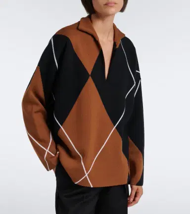 Max Mara Argyle virgin wool sweater | Thumbnail 4 Max Mara Argyle virgin wool sweater | Thumbnail 4