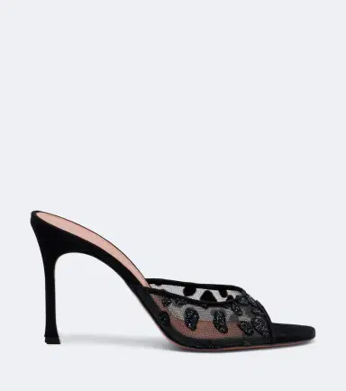 Amina Muaddi Alexa embellished mesh mules | Thumbnail 4 Amina Muaddi Alexa embellished mesh mules | Thumbnail 4