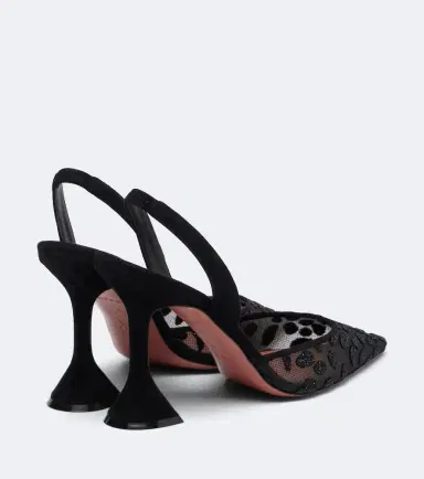 Amina Muaddi Holli embellished mesh slingback pumps | Thumbnail 2 Amina Muaddi Holli embellished mesh slingback pumps | Thumbnail 2