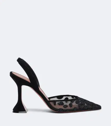 Amina Muaddi Holli embellished mesh slingback pumps | Thumbnail 4 Amina Muaddi Holli embellished mesh slingback pumps | Thumbnail 4