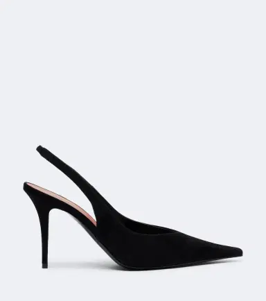 Amina Muaddi Anok suede slingback pumps | Thumbnail 3 Amina Muaddi Anok suede slingback pumps | Thumbnail 3