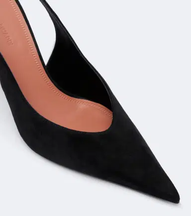 Amina Muaddi Anok suede slingback pumps | Thumbnail 4 Amina Muaddi Anok suede slingback pumps | Thumbnail 4