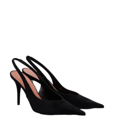 Amina Muaddi Anok suede slingback pumps | Thumbnail 1 Amina Muaddi Anok suede slingback pumps | Thumbnail 1