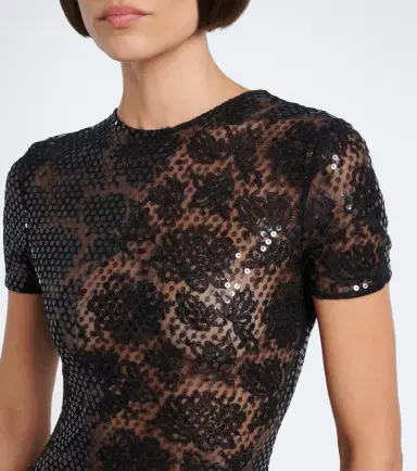 Gucci Sequined floral lace mini dress | Thumbnail 4 Gucci Sequined floral lace mini dress | Thumbnail 4