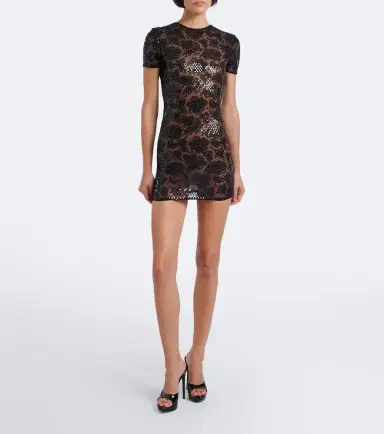 Gucci Sequined floral lace mini dress | Thumbnail 5 Gucci Sequined floral lace mini dress | Thumbnail 5