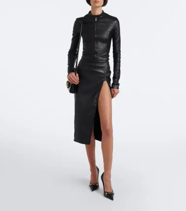 Gucci Leather midi skirt | Thumbnail 2 Gucci Leather midi skirt | Thumbnail 2